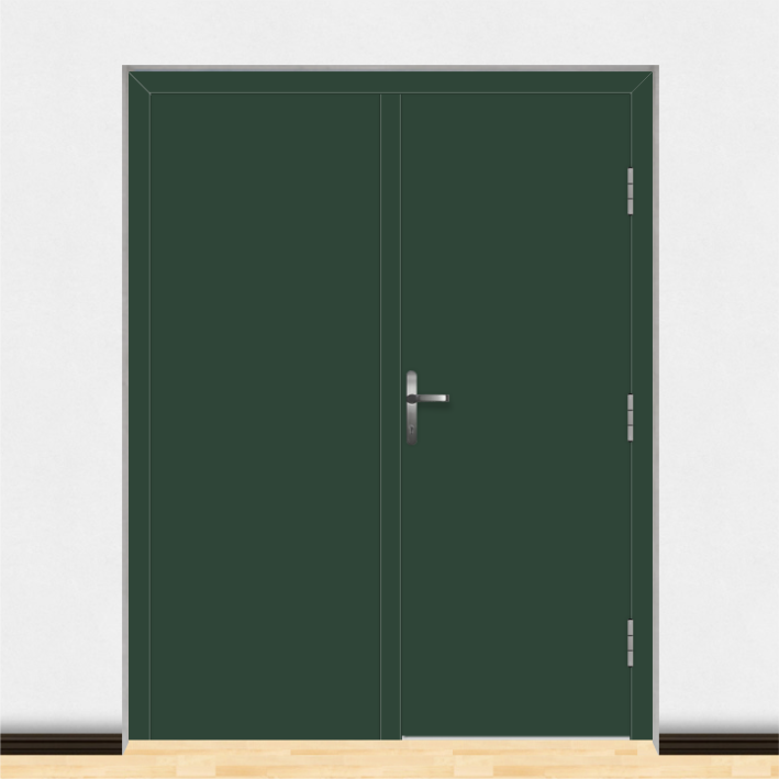 FD-AFD68 Галын хаалга Хос өргөн хавтастай стандарт бус хэмжээтэй (H1800-2100 W1400-1700)