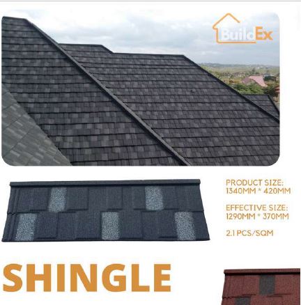 SCM-Buildex-CN INTERLOCK SHINGLE загварын чулуун будагтай металл дээвэр (AZ150G) (1340x420x0,5мм) 0,5м2