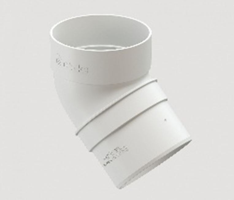 STANDARD-Хоолойн булан 45°/Цагаан/-80мм-docke