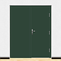 FD-AFD68 Галын хаалга Хос нарийн хавтастай (H1800-2100 W1100-1400)