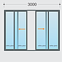MV-X00-D565-Гүйдэг хаалга-M1-H2100-2200 /W2800-3000/